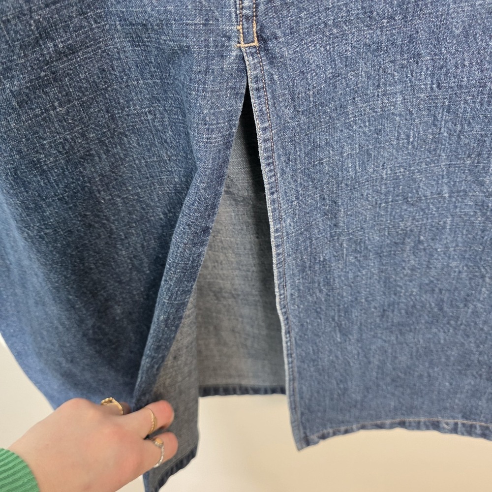 Vintage St. John's Bay Medium Wash Front Slit Classic Denim Maxi Skirt‎ Size L - Picture 2 of 5